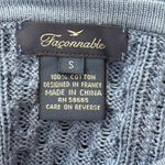 Faconnable French Blue Cable Knit Zip Up Cardigan Sweater Photo 2