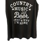 Country Music And Beer Thats Why Im Here Tank Top Mens Black White T Shirt NEW Size XL Photo 3