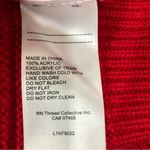 Laundry by Shelli Segal Sz Medium Ribbed True Red W/Button Detail R Sleeve Photo 4