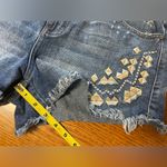 Free People  Distressed Embroidered Denim Shorts Size 30 Photo 4