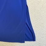 Clara Sun Woo Top Womens Medium Blue 3/4 Sleeve Split Hem Stretch Tunic USA Photo 4