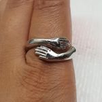 Silver Adjustable Hug Ring Photo 1