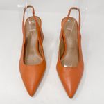 Nordstrom NEW Polina Coral Leather Pointed Toe Slingback Block Heels, Size 5.5 Photo 12