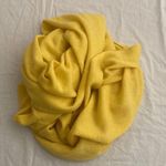 White + Warren 100% Cashmere Travel Wrap Scarf Blanket Yellow Mimosa Photo 5