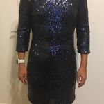 Navy blue sequin dress size small Photo 9