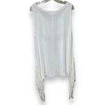 Vintage Havana Floral Bull Fringe Western Boho Tank White Large Photo 2