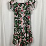 Lovers + Friends Pink&Green Floral Amity Pink Palm Tropical Dress Sz.L NWT Photo 9