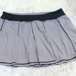 Kyodan Striped Pleated Athletic Skort Skirt Black White Large Photo 0