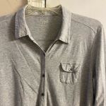 J Jill easy layering shirt button front heather grey Medium Gray Photo 3