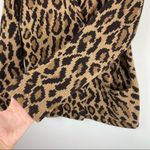 Lauren Ralph Lauren Leopard Print Lambswool Cardigan Sweater Button Front Sz Med Tan Photo 8