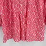 Talbots  Women's‎ Button Up Pleated Coastal Pink Blouse Top Size L Cotton Beach Photo 4