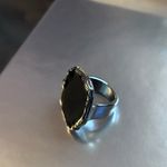 Large Chunky Black Obsidian Stone Ring. Size 8 Photo 5