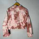 POL  Pink and White Tie-Dye Jean Jacket | L Photo 2