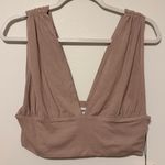 superdown NWT  Victoria Ruched Top in Nude Size Medium NEW Bralette Crop Photo 3