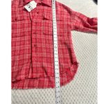 ZARA Shirt Women's Small Red Plaid Tweed Button Long Sleeves Collared Pockets Photo 8