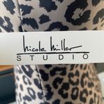 Nicole Miller women's size small sand stone cheetah print one piece swimsuit Photo 9