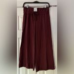 FP Beach Free People Beach Maroon Cropped Gaucho Pants Size XS NWT‎ Photo 2