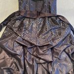 Jessica McClintock Vintage 80s  Gunne Sax Prom Dress Strapless Metallic Gray sz3 Photo 4