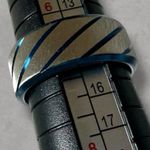 Amazon Blue and Silver Stainless Steel Ring  Photo 2