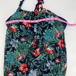 Cacique Swim by  Swim tankini Top Blue floral flower print strappy plus Size 14 Photo 9