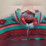 NWOT Rock & Roll® Ladies Printed Sherpa Burnt Orange Pullover Red Size L Photo 3