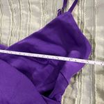 Lulus Purple Satin Look One Shoulder Wide Leg Jumpsuit Size XS Formal, Elegant Photo 9