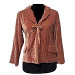 Anthropologie ✨ Fei Crushed Dusty Rose Velvet Embroidered Sz 4 Blazer✨ Photo 1