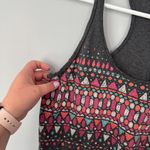 Empyre Gray Racerback Tank Top w/ Geometric Aztec Pattern Women's Size Medium Photo 1