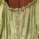 Motel Rocks Motel Mentari Puff Sleeve A-Line Satin Rose Lime Green Mini Dress Size XS Photo 8