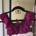 Blue Life  Magenta Off-Shoulder Bikini Top Photo 8