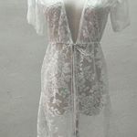 NWOT Sexy Crochet Cover Up Beach Wear Size L White Size L Photo 2