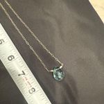 Elegant Stearling Silver and Blue Topaz with Mother of pearl Pendant Necklace Photo 7