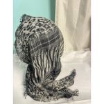 Women's Animal Print Oversized White & BLACK Scarf Photo 1
