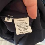 Ulla Johnson  Navy Blue Sleeveless Metallic Patterned Tiered Midi Dress Women's 2 Photo 11