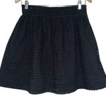 Kate Spade  Broome Street Women’s S Black Windowpane Eyelet Pull On Mini Skirt Photo 1