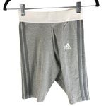 Adidas  Womens Athletic Must Haves 3-Stripe Short Tights Gray Size XS Photo 0