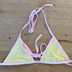 Edikted  Bikini Top Triangle Dina Contrast Size S Yellow Pink Photo 0