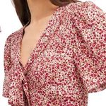 Reformation Adelina Floral Mini Dress Drop Waist V-Neck Ditsy Floral Size 2 Photo 1