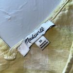 Madewell  Side-Button Tank Top in Gingham Check‎ Sz XS Yellow White Photo 1