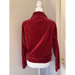 New York Laundry Vintage Y2K Red Velour Zip Up Sweatshirt Photo 3