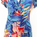 Rokoko Wrap Floral Maxi Dress SMALL Blue Split front Short Sleeve NEW Photo 6