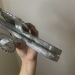 Jack Rogers  Silver glitter medallion jelly thong sandals size US 9 Photo 5