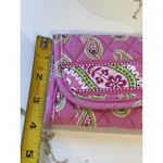 Vera Bradley Wallet Bermuda Pink Trifold Quilted Fabric Zipper ID Slot Pocket Photo 4