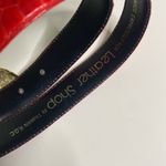 The leather shop red snake skin belt size m Size M Photo 3