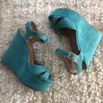 Turquoise Wedges Green Size 7.5 Photo 0