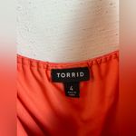 Torrid Coral Sleeveless Sweetheart Neck Chiffon Empire Waist Maxi Dress Size 4XL Photo 3