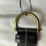 Fossil  WOMENS SIZE LARGE BLACK  LEATHER BELT WITH WIDE ELASTIC  PART OF BELT Photo 3