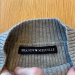 Brandy Melville  Sweater Ribbed Cropped Grey Mockneck OS Photo 3