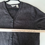 J Jill Linen Jacket Large Brown Taupe Button Up Rustic Lagenlook Boho Earthy Photo 9