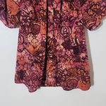 Maggie Barnes  Pink and Purple Print Short Sleeve Top Size 0X 14/16 Photo 3